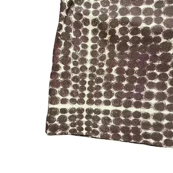 Ideology Women's Ivory & Brown Poly Circle Print Straight Skirt w Stud Accents - Picture 3 of 14